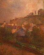 Edgar Degas Houses at the Foot of a Cliff oil painting on canvas